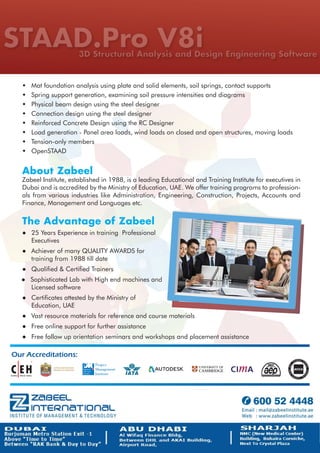 Staad pro brochure | PDF