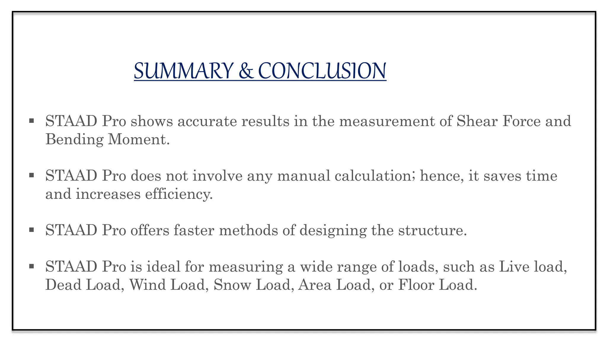 STAAD PRO CONNECT EDITION (SUMMER INTERNSHIP TRAINING) | PPTX