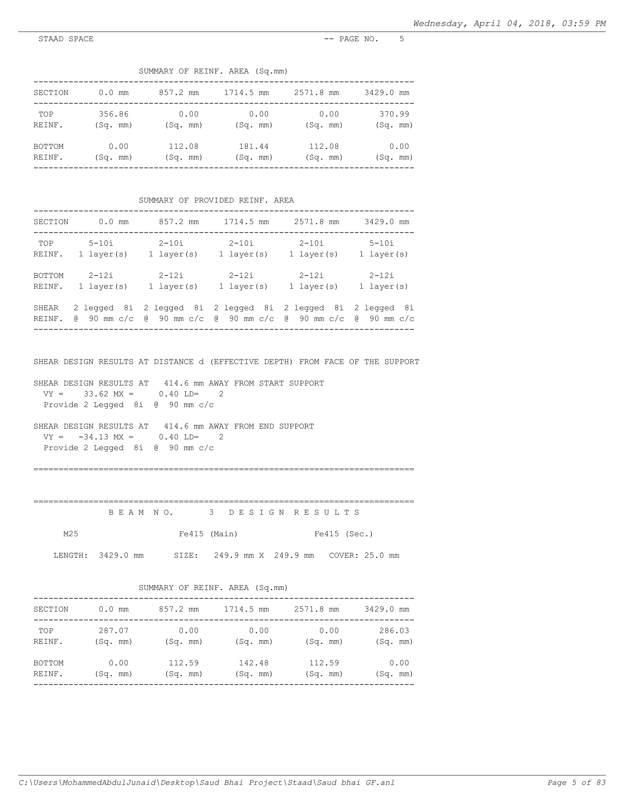Staad pro file | PDF