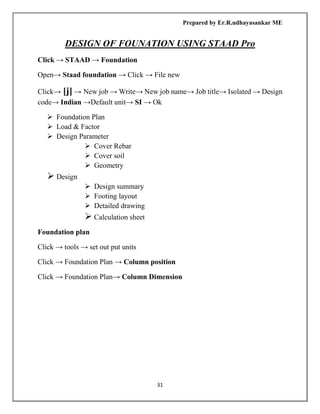 Staad pro notes | PDF
