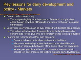 A comparison of dairy policy and development in South Asia and East Africa: lessons for a pro-poor dairy policy agenda