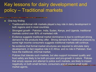 A comparison of dairy policy and development in South Asia and East Africa: lessons for a pro-poor dairy policy agenda