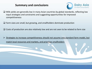 Dairy economics and policy: Focus on Asia—A scoping paper under the auspices of Dairy Asia