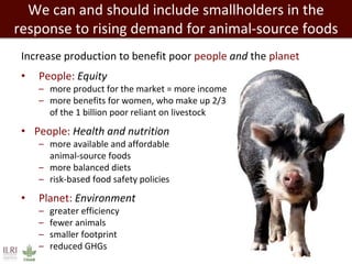 Ensuring livestock livelihoods and animal source food security