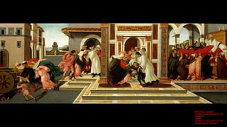 BOTTICELLI, Sandro
Last Miracle and the Death of St
Zenobius (detail)
1500-05
Tempera on panel, 66 x 182 cm
Gemäldegalerie...