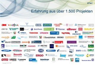 Erfahrung aus über 1.500 Projekten




Copyright 2012 TWT
 