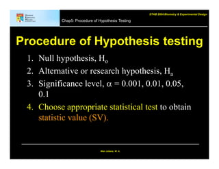 chapter 5 Introduction to hypothesis testing and parametric tests | PDF