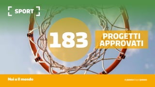 sport
Noi e il mondo
183 progetti
approvati
 