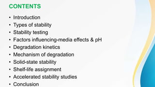 Product Stability Studies & Stability Testing | PPTX