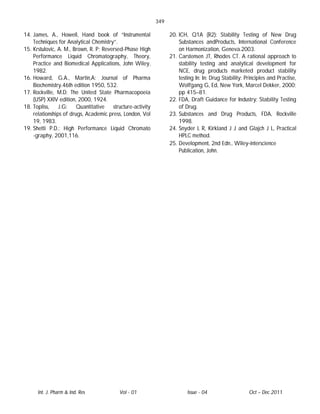 Martin Rhodes Stability Stability indicating rp hplc method for the determination of ...