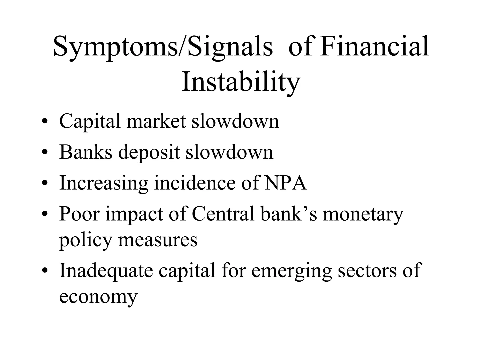 Financial Stability Problem STABILITY OF FINANCIAL SYSTEM.ppt