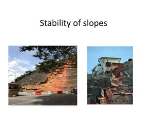 Stability of slopes
 