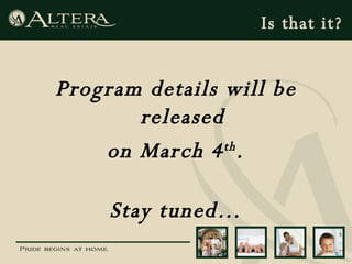 Is that it? Program details will be released on March 4 th . Stay tuned… 