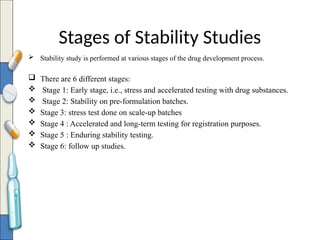 pharmaceutical stability technique in industry | PPTX