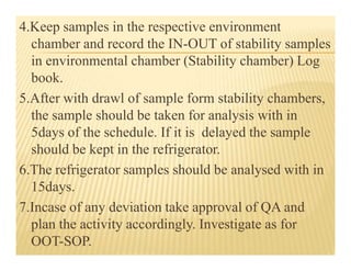 Stability Sample Intimation Stability studies | PDF