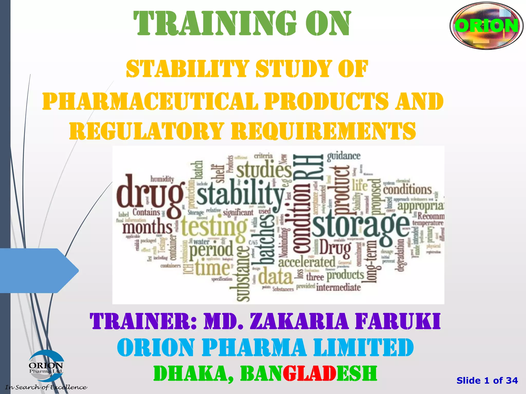 Stability study of Pharmaceutical Products and Regulatory Requirements ...