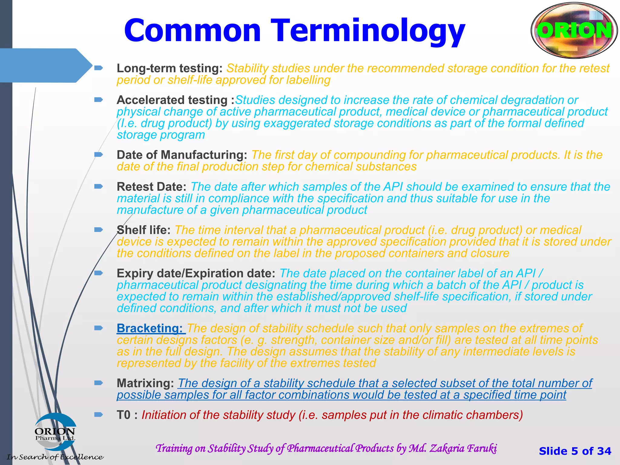 Stability study of Pharmaceutical Products and Regulatory Requirements ...