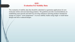 ICH Stability testing guideline B.Pharm. | PPTX