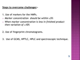 Stability testing of herbal natural products and its | PPTX