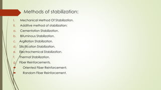 Stabilization of soil using bitumenous emulsions | PPTX
