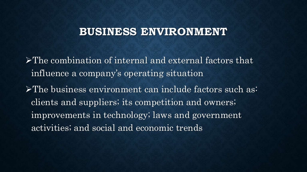 Stable environment/Dynamic environment