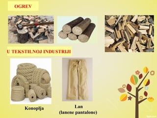 Konoplja Lan
(lanene pantalone)
OGREV
U TEKSTILNOJ INDUSTRIJI
 