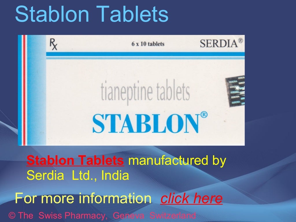 Stablon Tablets for Treatment of Major Depressive Episodes