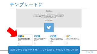 / 58
ƥץ`Ȥ
39
ʤԪΥ饤󥹤 Power BI ʹ ()
 