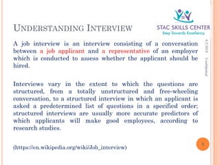 STAC PPT for Job Interview Skills | PDF