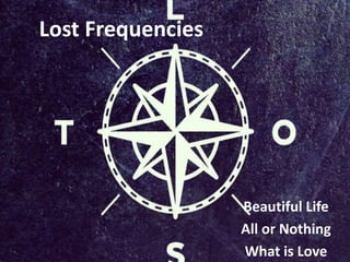 Lost Frequencies
Beautiful Life
All or Nothing
What is Love
 