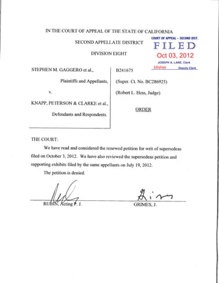 COURT OF APPEAL – SECOND DIST.
JOSEPH A. LANE, Clerk
Deputy Clerk
Oct 03, 2012
bfisher
 