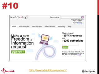 #10

https://www.whatdotheyknow.com/

@staceycav

 