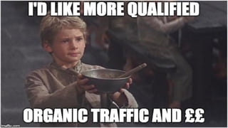 Getting organic traffic isn’t easy.
@staceycav #mkgo
 