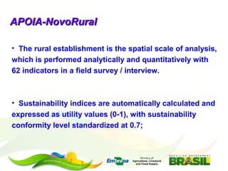 Embrapa’s platform for impact assessment of agricultural technologies and Indicator systems for the environmental management of rural activities 