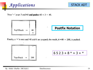 Applications Postfix Notation 6 5 2 3 + 8 * + 3 + * 
