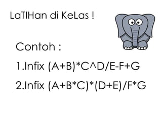 Contoh Infix Stack atau tumpukan | PPTX