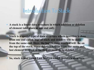 Data structure Stack | PPTX