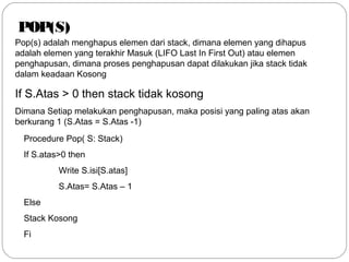 Materi Struktur Data Stack | PPT