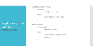 Stack Data structure | PPT