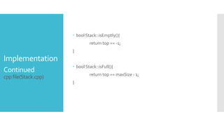 Stack Data Structre Introduction and source code | PPT
