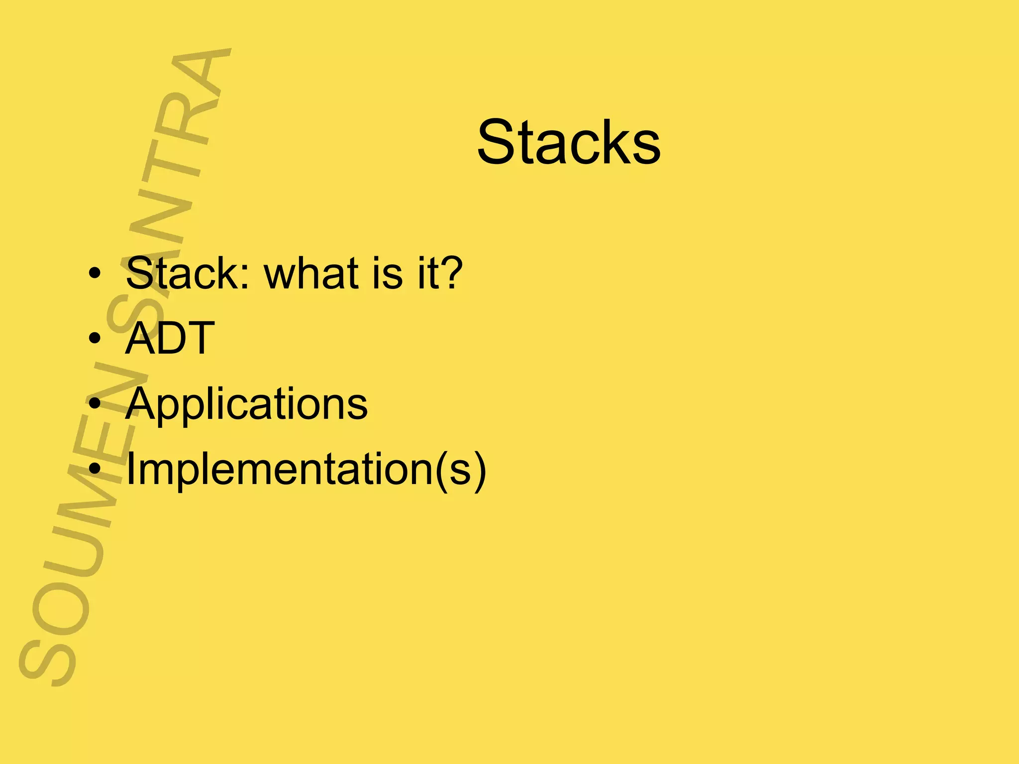 Stack and its Applications : Data Structures ADT | PPTX