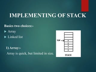 DATA STRUCTURE - STACK | PPTX