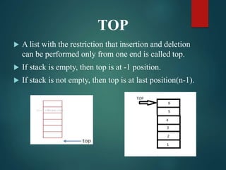 DATA STRUCTURE - STACK | PPTX | Programming Languages | Computing