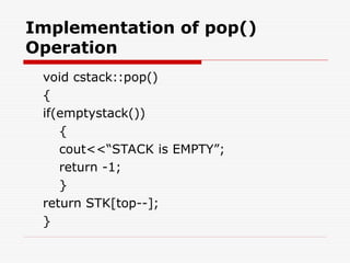 Stack Overflow Dsa Stack ppt file of Stack DSA For lab in the lab of DSA lecture and Lab.ppt