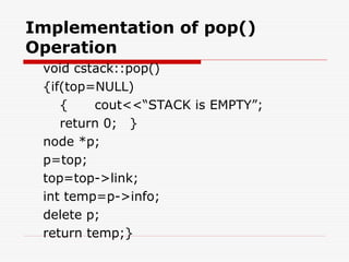 Stack ppt file of Stack DSA For lab in the lab of DSA lecture and Lab.ppt