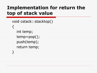 Stack ppt file of Stack DSA For lab in the lab of DSA lecture and Lab.ppt