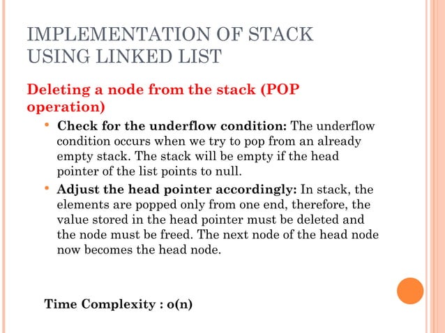 Stack data structures with definition and code | PPT