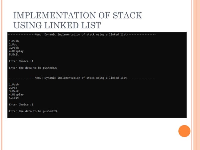Stack data structures with definition and code | PPT