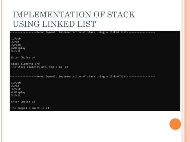 Stack data structures with definition and code | PPT