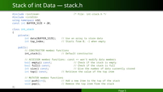 Concept to use Stack in C++ Programming Language | PPTX